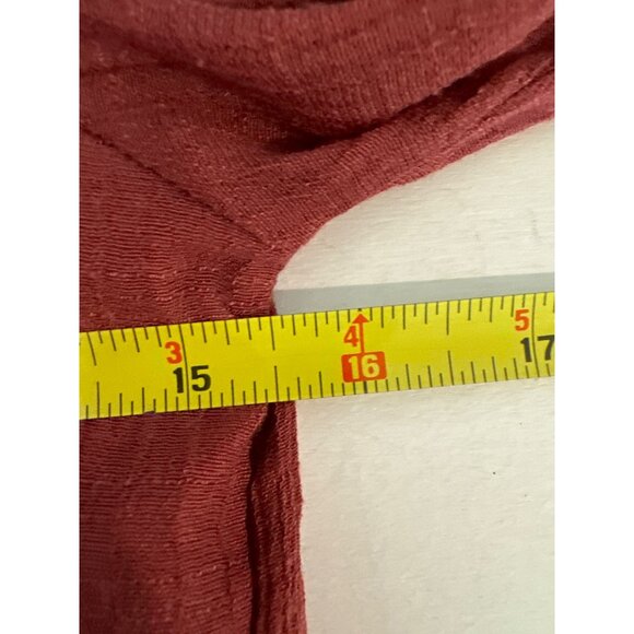 Entro Mini Dress S Brick Red Crochet Trim Boho Ruffled Babydoll Hippie Festival - Picture 7 of 11